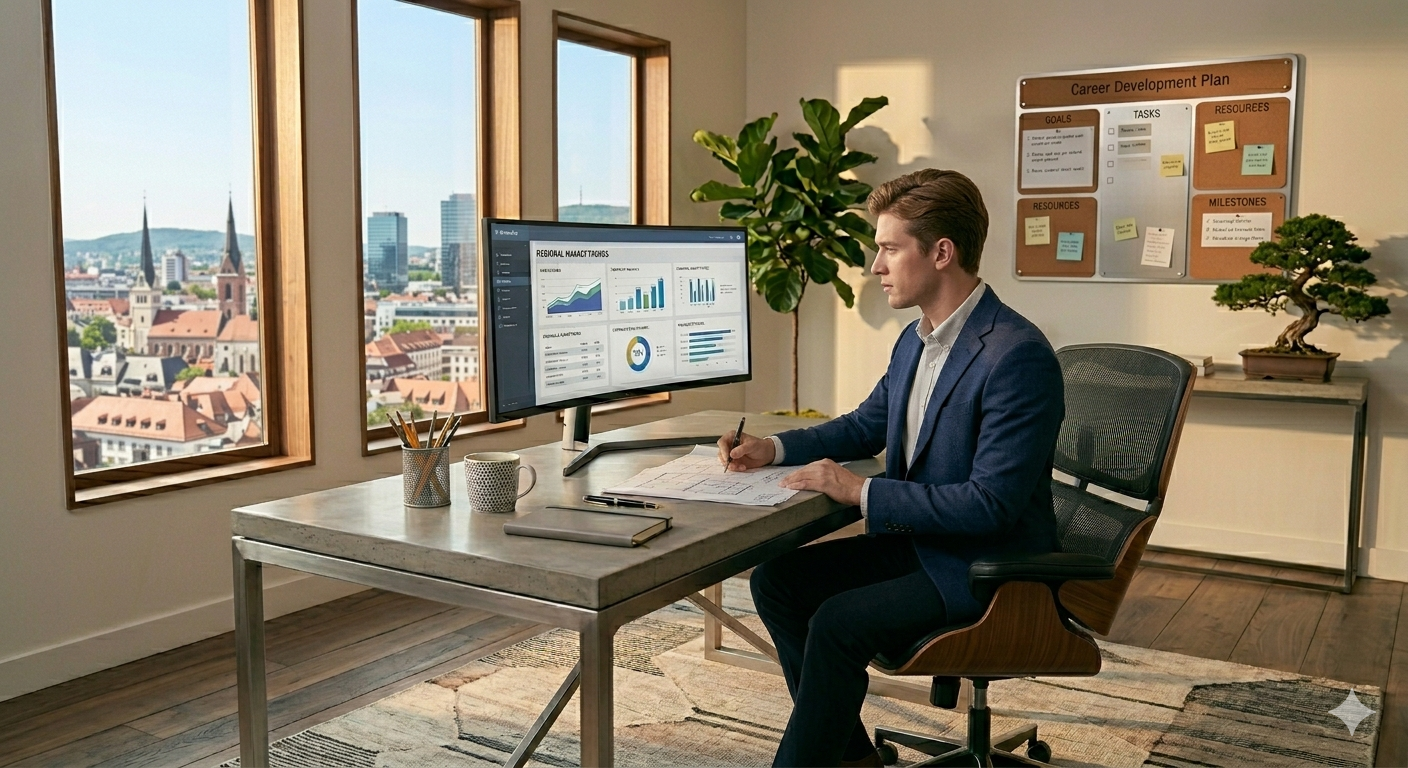 A career coach guiding a client through a one-on-one session