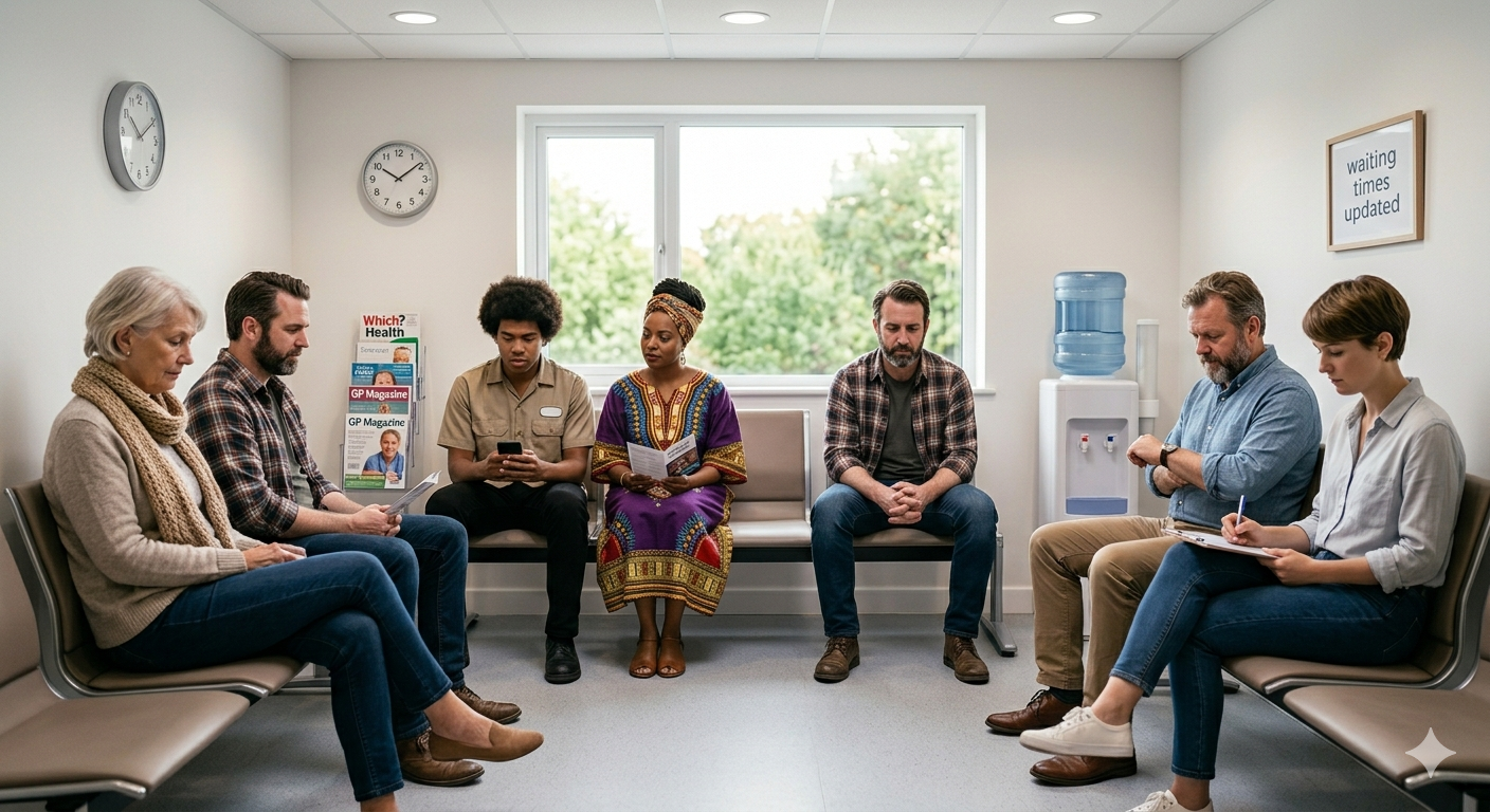 A small group sitting together during a group therapy session